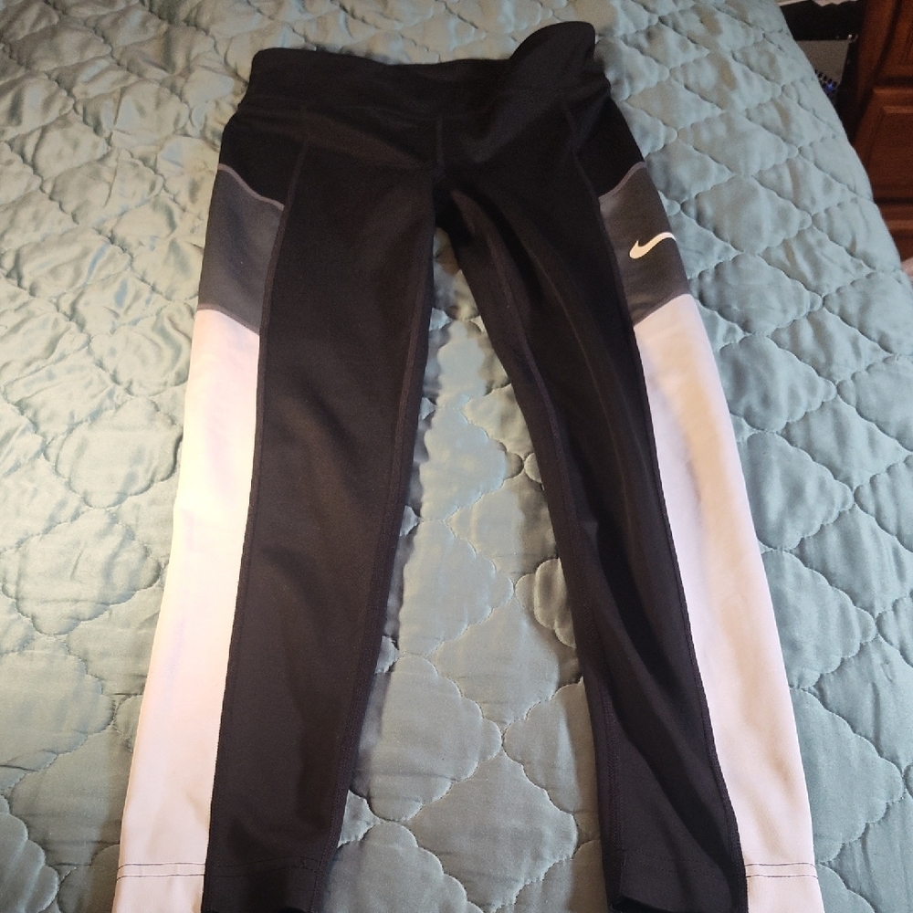 Nike Black and White Leggings